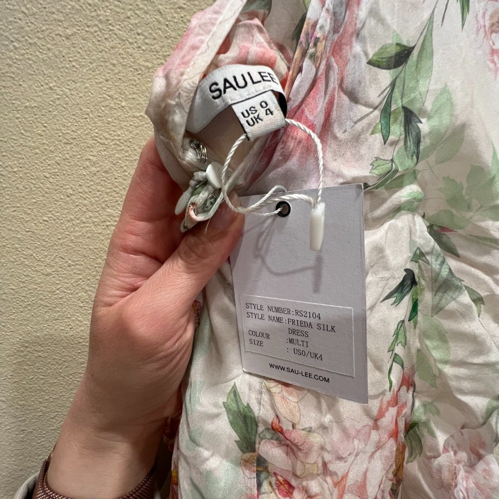 NEW Size 0 SAU LEE Frieda Silk Dress in Multi REVOLVE MSRP $395 - Picture 6 of 8